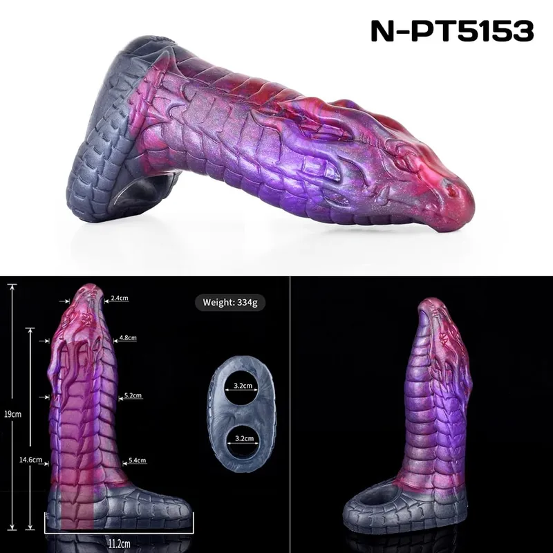 Multi-type Open-ended Fantasy Hollow Dildo Silicone Cock Sheath Male Penis Sleeve With Anti-drop Ring Adult Sex Toys 18+