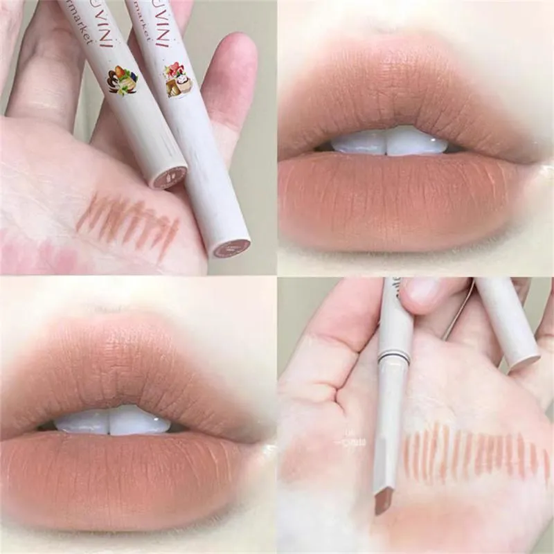 Nude Lip Liner Pencil Smooth Outline Lip Shape Waterproof Long-Lasting Matte Lipstick Pen Makeup for Natural Lips