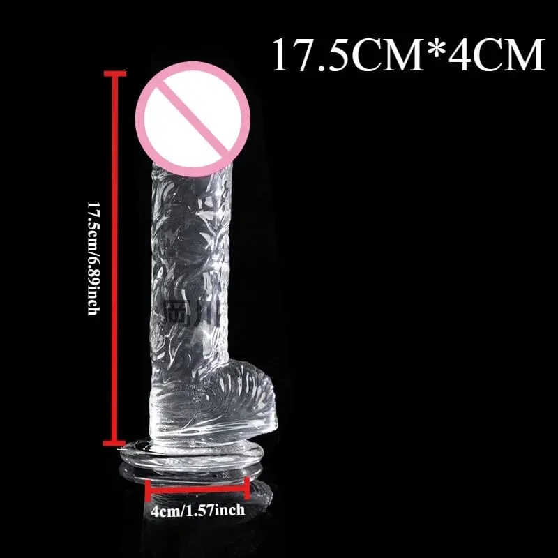 Transparente macio geléia vibrador realista falso pênis otário butt plug brinquedos sexuais para mulher homem vagina anal brinquedos sexuais