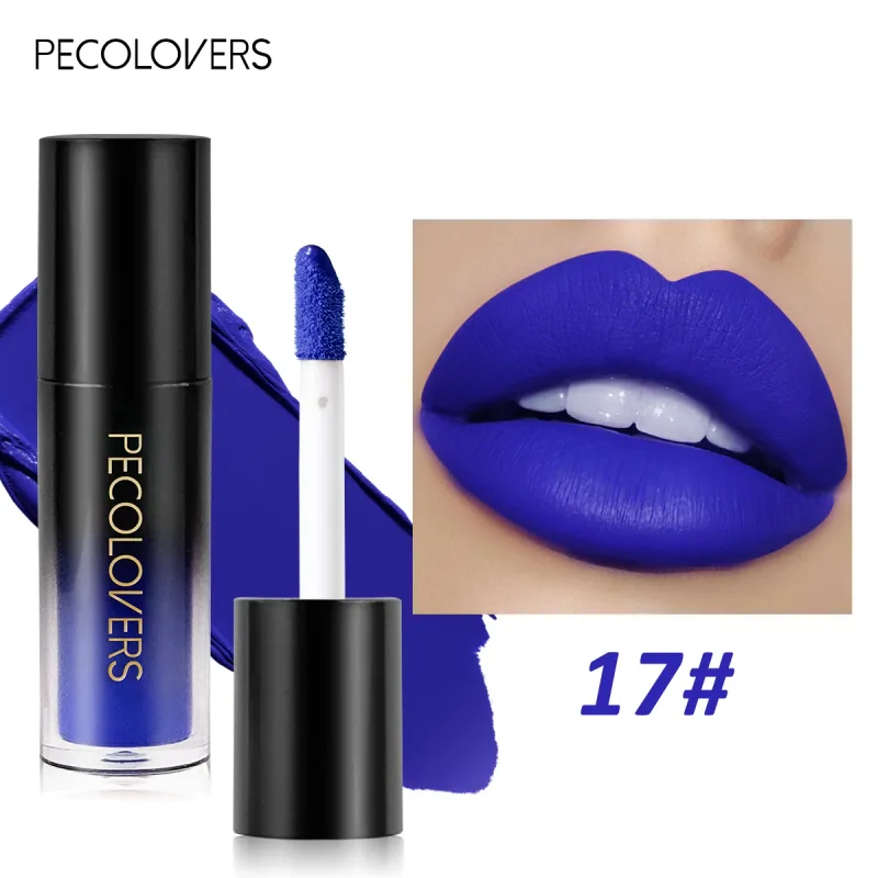 Brilho labial de veludo fosco, múltiplas cores, à prova d'água, de longa duração, copo antiaderente, batom suave para aplicar alta renderização de cores