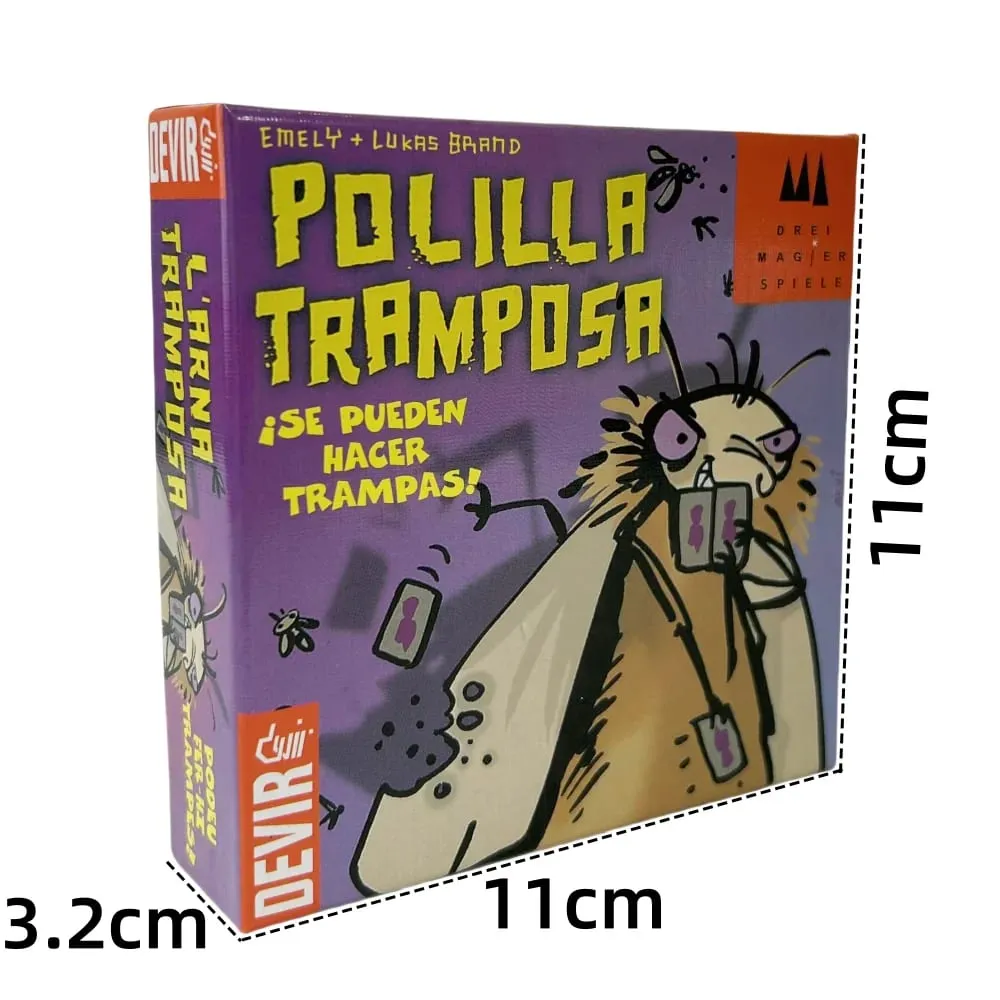 Espanhol mogel motte polilla cartas jogo de tabuleiro devir-jogo traça cheate/royal xiaoqiang trapaça cartas de traça