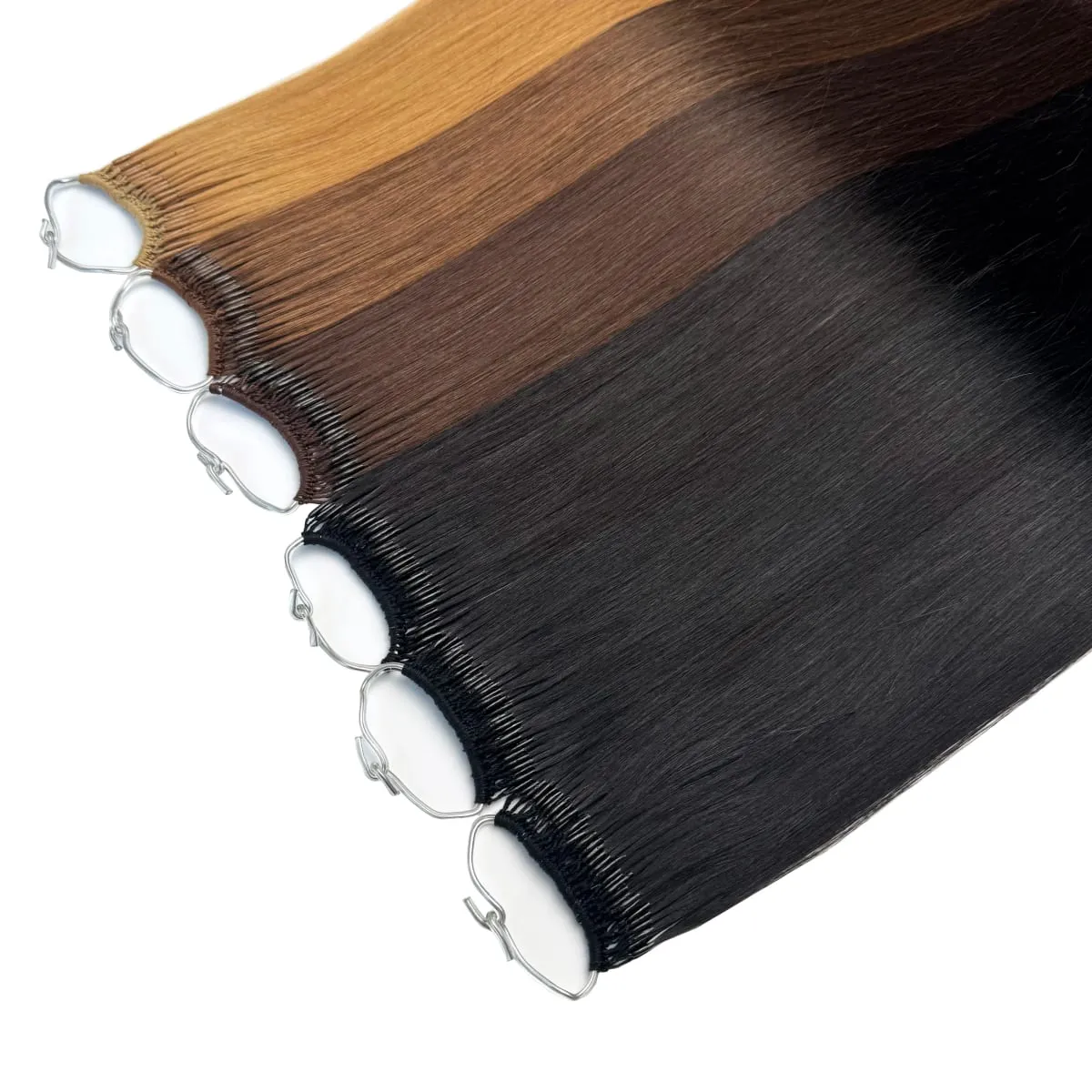 Coreia reta popular algodão corda gêmeos ponta extensões de cabelo brasileiro remy cabelo 0.5 g/pçs queratina i-ponta cabelo humano para mulher