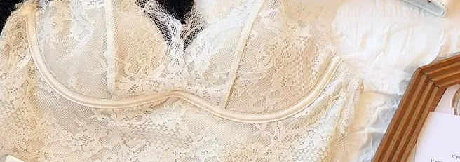 Conjunto de bralette de renda – Sutiã anti flacidez sem fio, lingerie respirável ajustável, sem arame, confortável, fino, sexy, uso diário