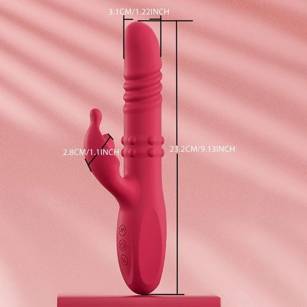 Vibrador telescópico de coelho, massagem rotativa, estimulador de vibração de clitóris vaginal, ponto g, masturbador de orgasmo, brinquedos de casal adulto — image 6