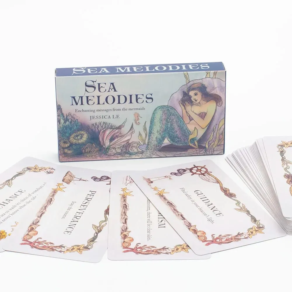 Sea Melodies Magical Messages Word Cards Mini Edition for Family Gatherings 40Pcs 11*6cm Board Game English Version