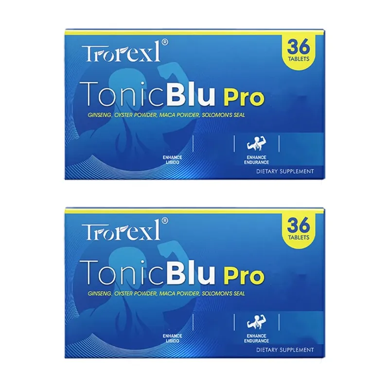 Trorexl-Tonic Blue Pills 36 Comprimidos - Desempenho Masculino Avançado Rock-Hard Stamina Flow Booste | Testado com certificação de laboratório