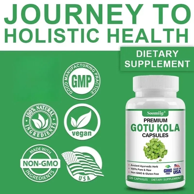 Premium Centella Asiatica Capsules - Brain Supplement - Brain & Nervous System Calm Mental Clarity Improve Skin