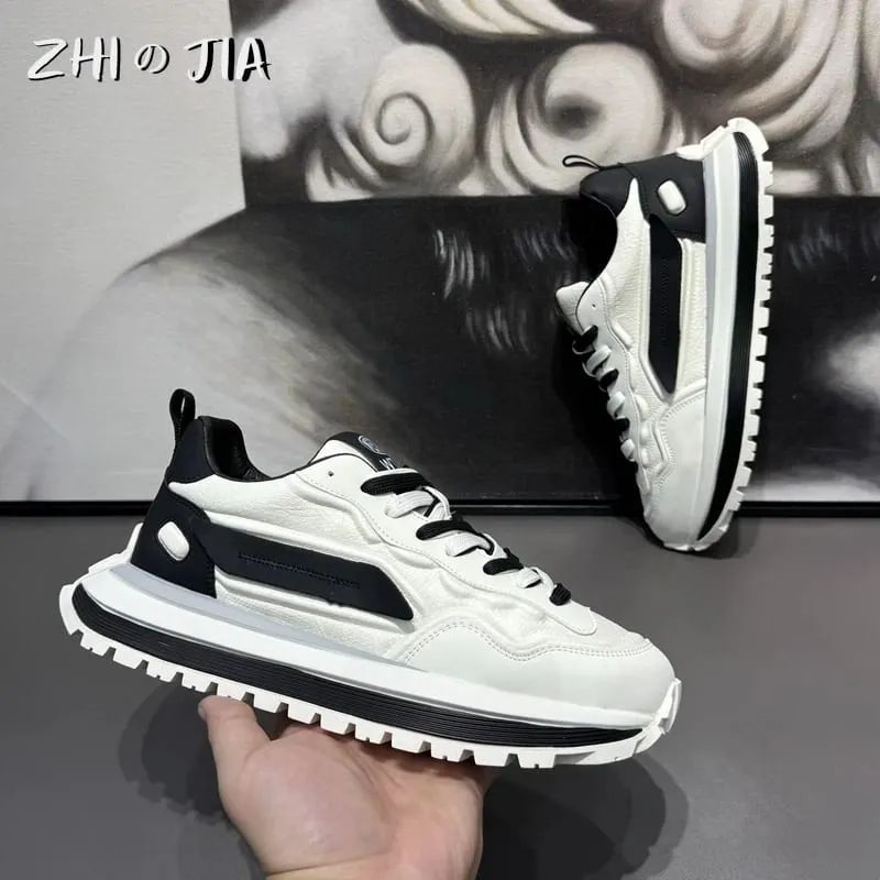 Men's Thick soled Height Increasing Casual Sneaker Outdoor Running Men's Shoes Fashion Anti slip and Wear resistant Footwear