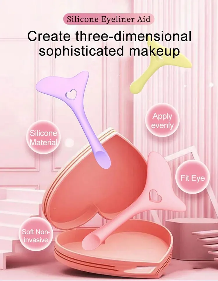 Ferramenta assistente de maquiagem de olhos mais vendida para desenhar sobrancelhas, delineador e cílios inferiores - dispositivo assistente de silicone