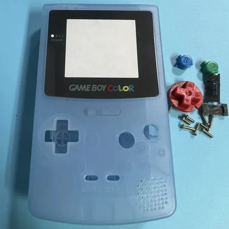 新款 Gameboy 彩色外殼 GBC 外殼限量版替換外殼遊戲週邊配件男孩生日禮物夜光