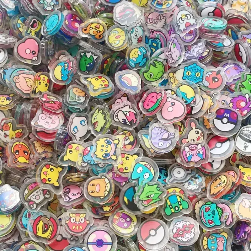 Pokemon Acrylic DIY Patch Kawaii Pendant Special-shaped Cutting Anime Cartoon Double-sided Printing Keychain Hairpin Material