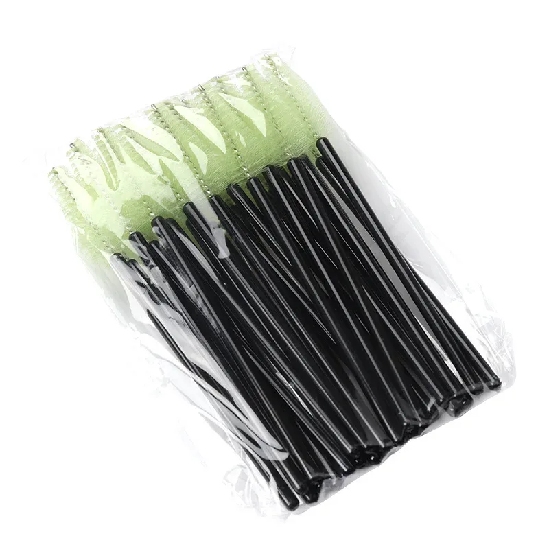 Pincel de sobrancelha para cílios, 50 peças, forma de gota de água, material de nylon, pincéis de maquiagem, extensão de cílios, ferramentas de beleza, varinha de rímel