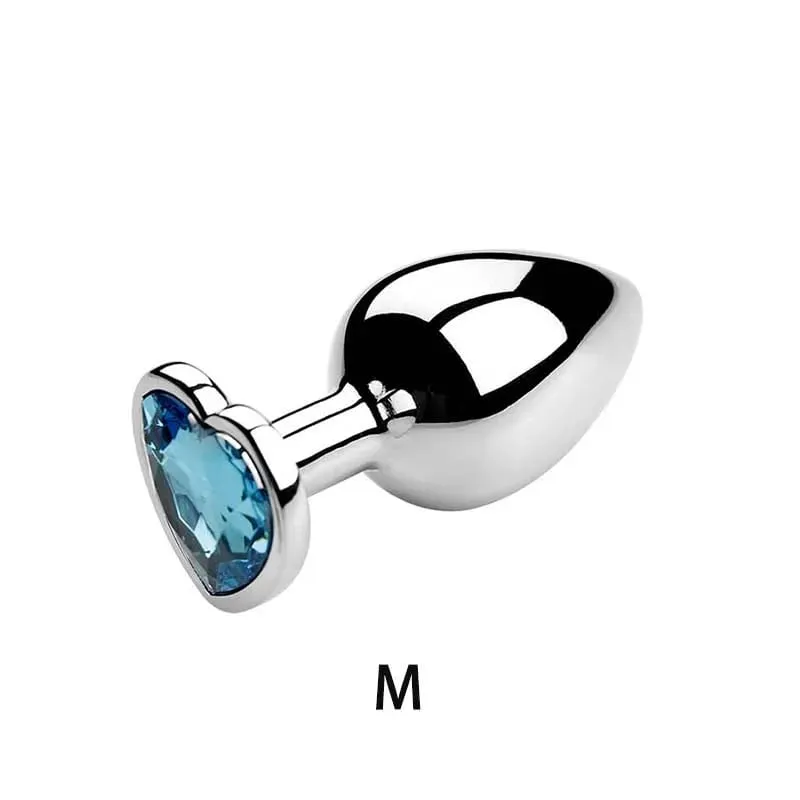 5 tamanhos de aço inoxidável cristal coração anal plug removível butt plug estimulador próstata massageador anal brinquedos sexuais vibradores