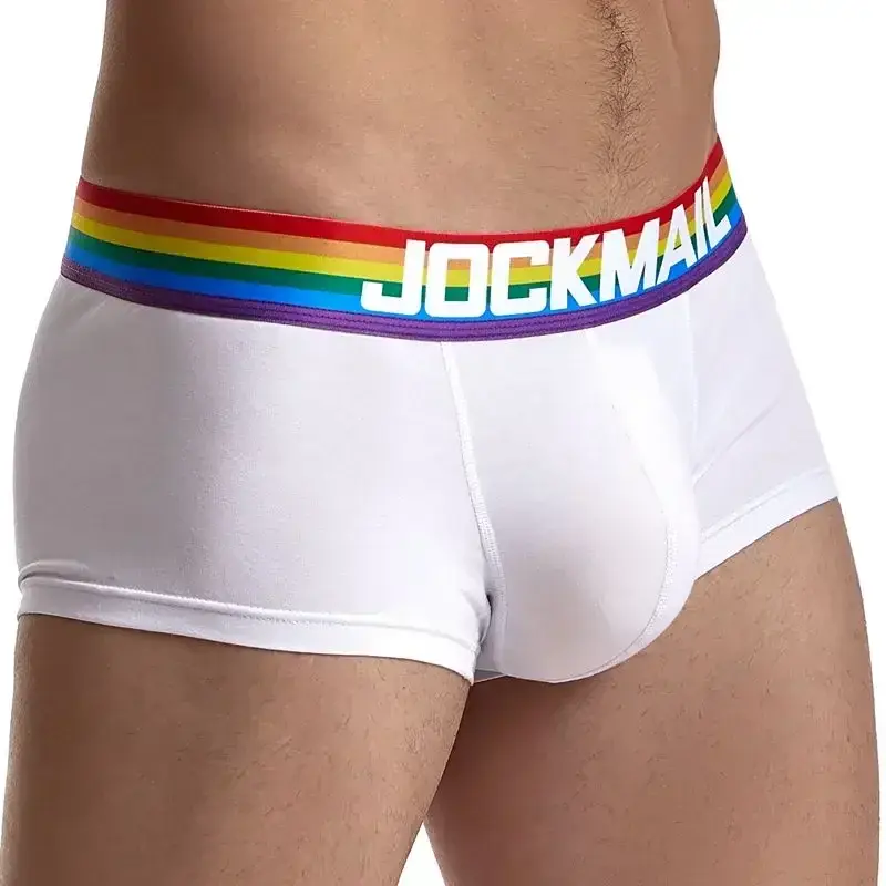 قوس قزح حزام رجل السروال boxershort القطن الرجال الملاكمين الذكور ملابس داخلية جيدة التهوية الرجال سراويل لينة سراويل داخلية للرجال أسود أبيض