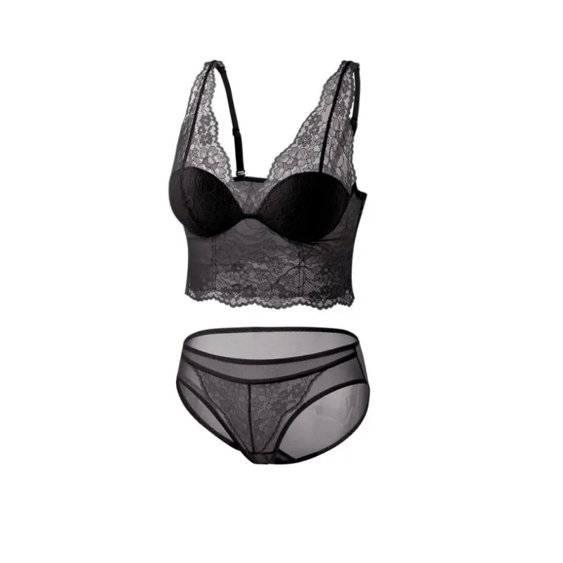Birdtree forro de seda feminino elegante conjunto breve sutiã macio sem fio renda respirável bralette 2026 verão nova roupa interior a65325jf