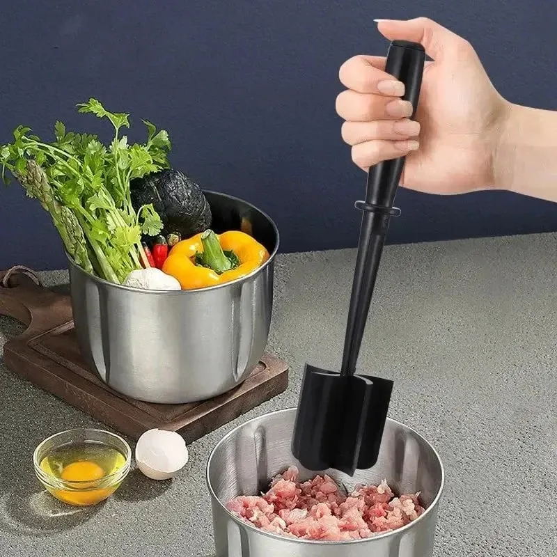 Misturador de salada de frutas manual multifuncional purê chopper batata triturador de carne antiaderente masher cozinha haste de mistura ferramentas de cozinha