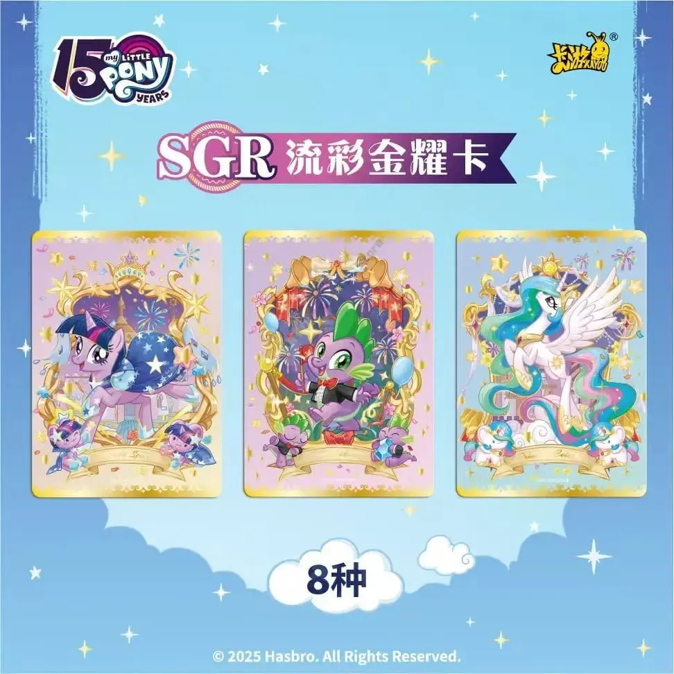 Genuine My Little Pony Card Friendship Forever Glorious Moon Pack Sparkling Colored Gemstones Anime Collectible Cards