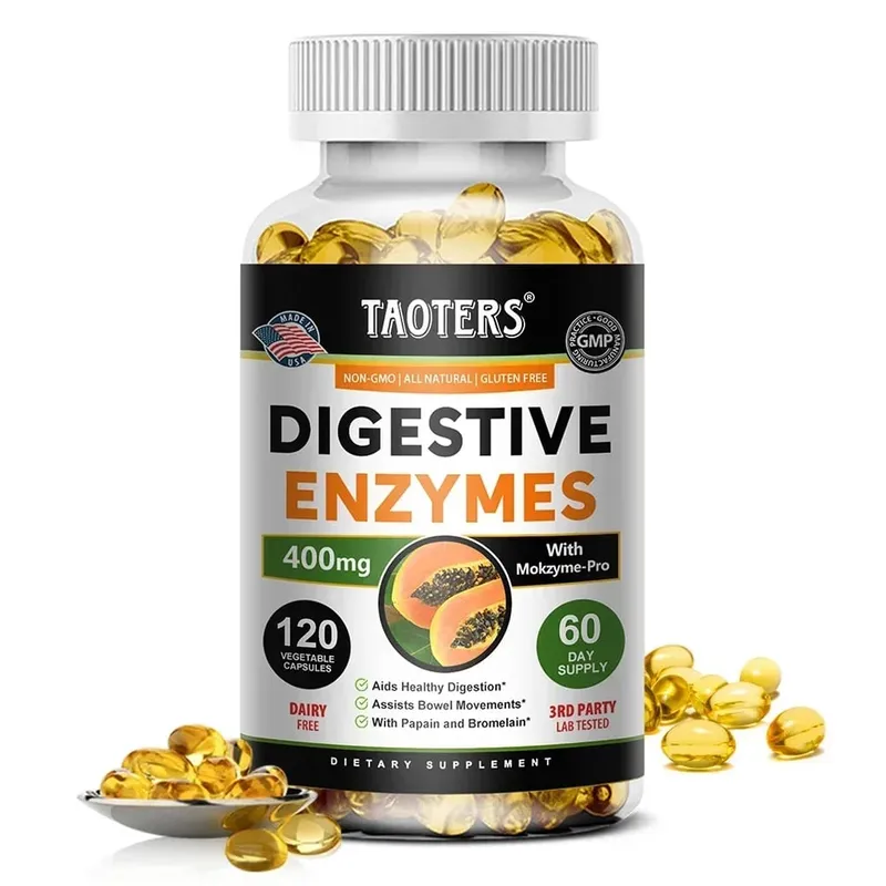 Digestive Enzymes - Aids in Bowel Movements Metabolism Nutrient Digestion and Intestinal Health for Adult Men and Women