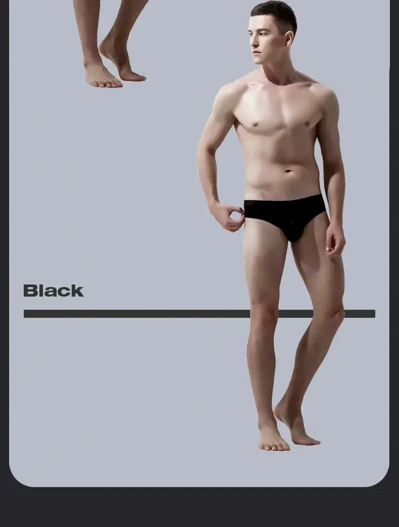 3 peças cuecas masculinas de seda gelada, verão respirável, secagem rápida, shorts sem costura, transparente ultrafino, personalizado l