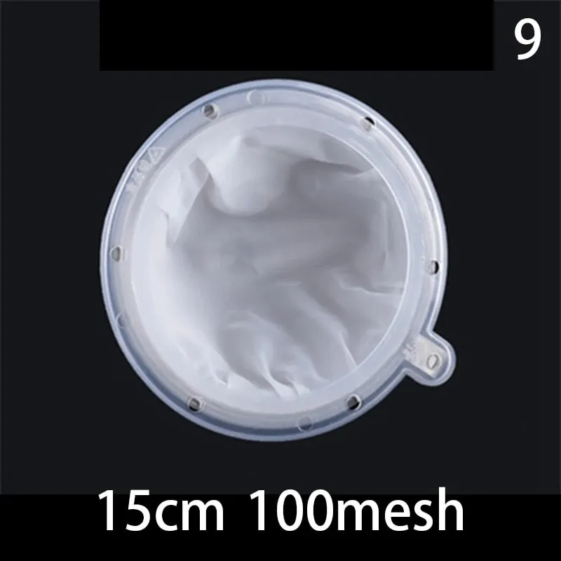 1pc 100/120/200/300/400/450 Mesh Nylon Filter Stainless Steel Funnel For Fruit Milk Traditional Chinese Medicine Oil White Wine