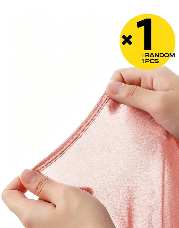 Roupa interior boxer de seda gelo masculina, cuecas de malha fina respirável de secagem rápida, cintura elástica conforto roupa interior de verão, 1 peça aleatória