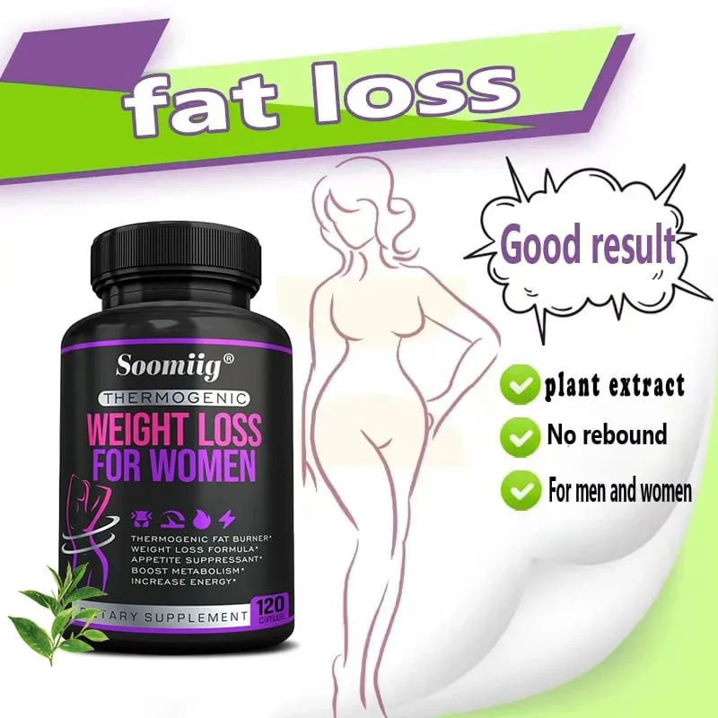 Suplementos para perda de peso Supressor de apetite Suporte ao metabolismo noturno ajuda a reduzir o acúmulo de gordura 120 cápsulas — image 3