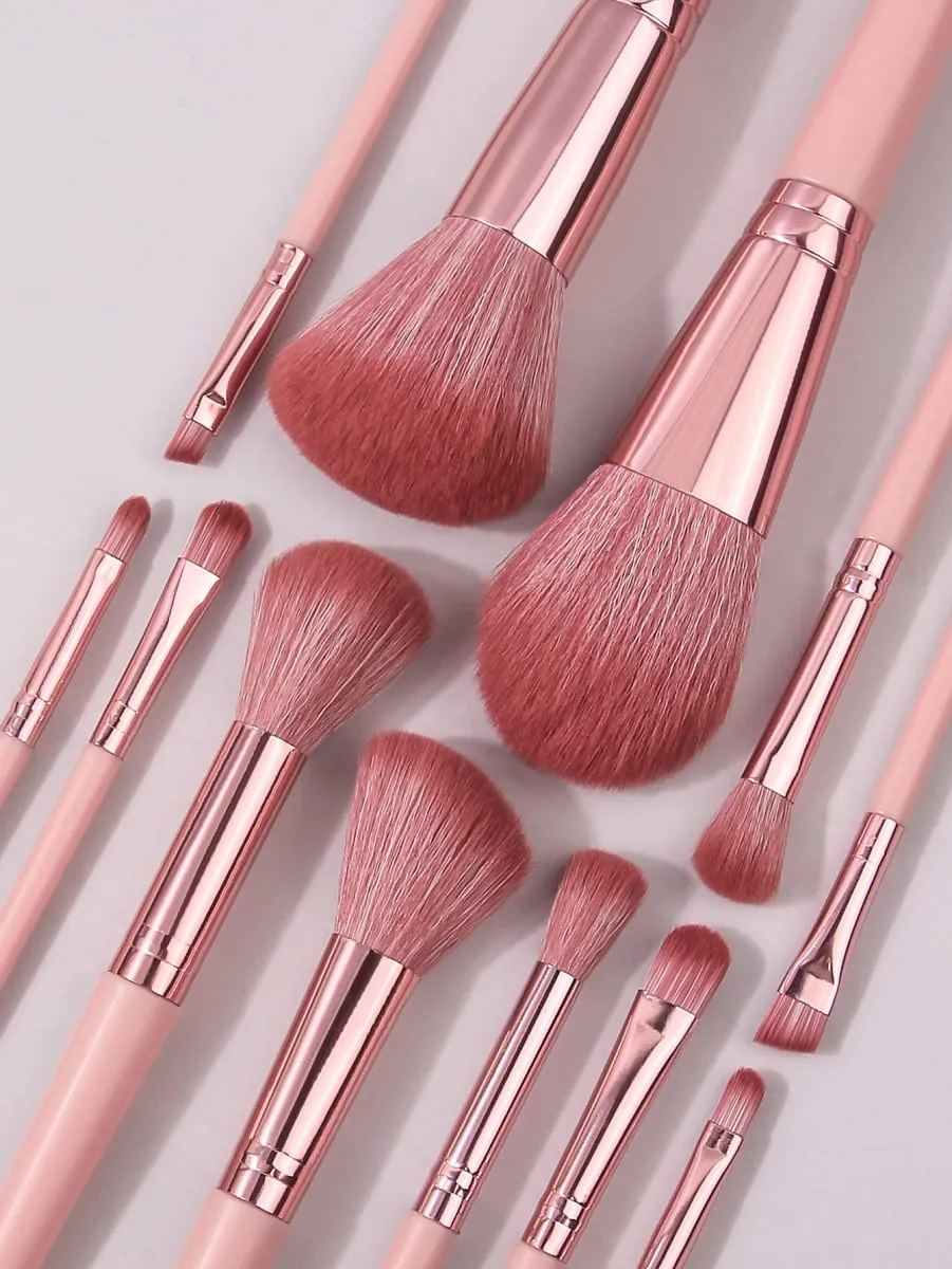 13Pcs Makeup Brush Set Comes With a Portable Envelope Makeup Brush Bag Blush Loose Powder and Eyeliner Brushes