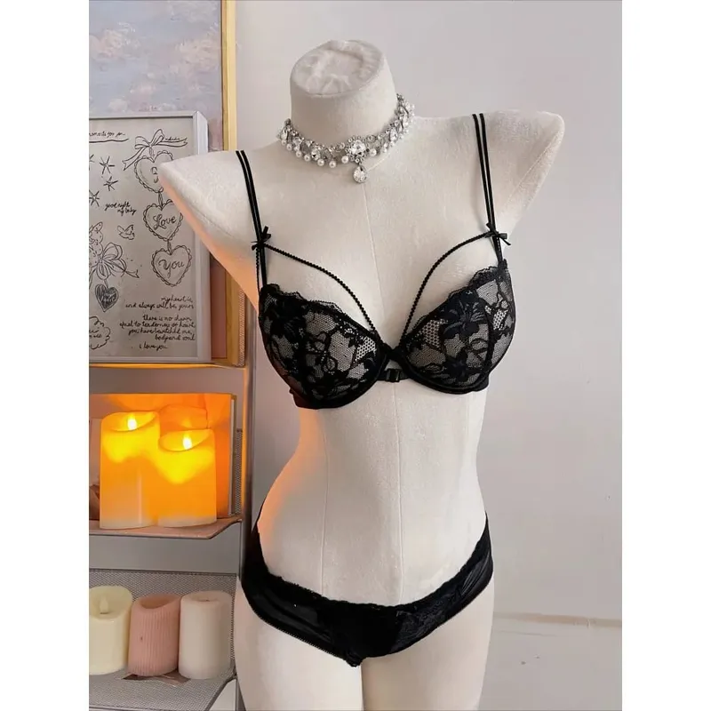 Sutiã feminino beleza com renda traseira, fechamento frontal, sem arame, alças finas, lingerie respirável para busto pequeno 32-38, roupa casual