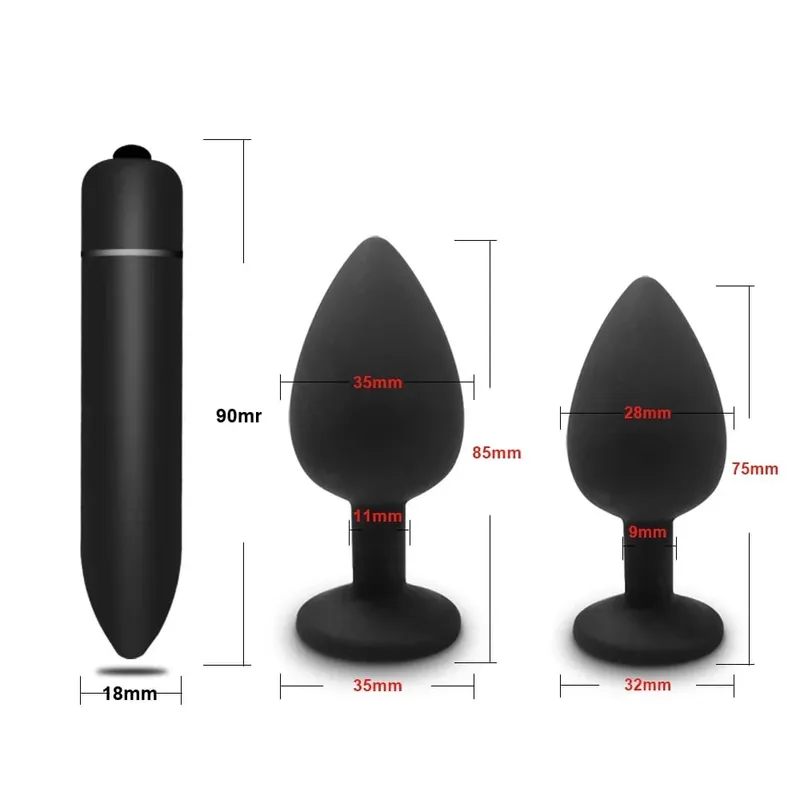 S/m/l plug anal vibrador de bunda feminino/homem silicone macio em forma redonda bala erótica anal plug bala gay brinquedos sexuais para adultos — image 22