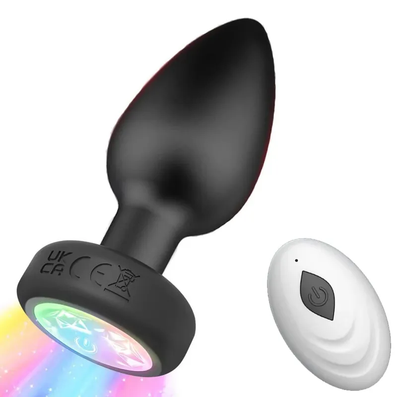 Vibrador anal com controle remoto, plugue anal sem fio para homens, massageador de próstata gay, estimulador de vagina led, brinquedos sexuais adultos para homens