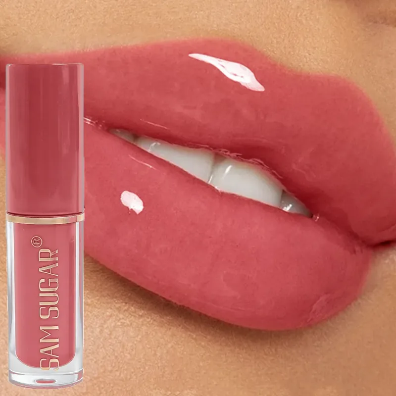 Mini brilho labial transparente, brilho labial, óleo de longa duração, hidratante, batom líquido, desbotamento das linhas labiais, maquiagem matiz labial