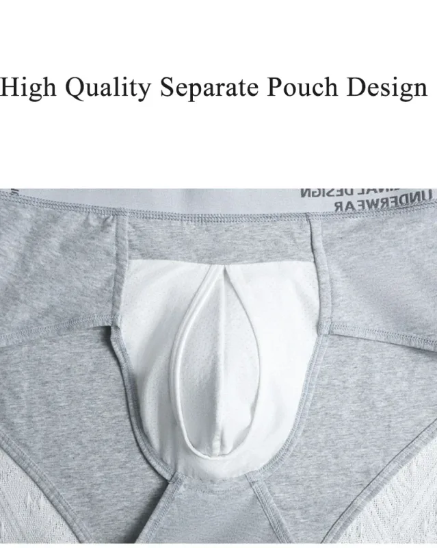 Cuecas de algodão masculinas de alta qualidade confortáveis cuecas respirável macio masculino tamanho grande u bulge bolsa calcinha cueca — image 15