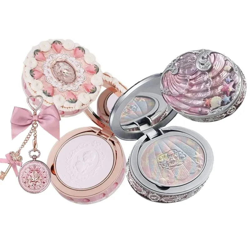 Flor sabe morango cupido coleção conjunto de maquiagem pó pressionado sólido perfume kit de maquiagem para mulheres kit completo adolescentes compõem