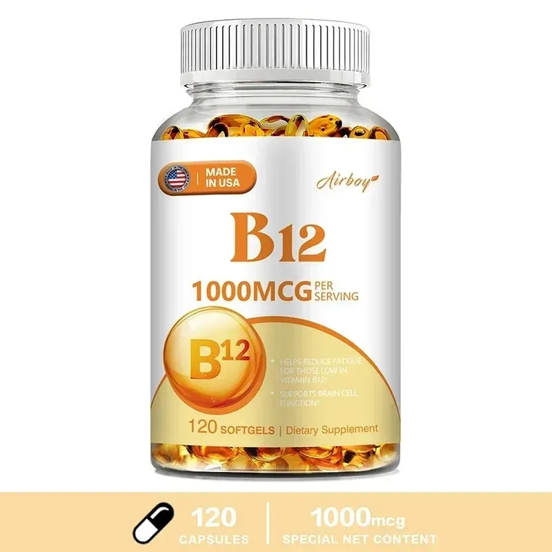 Vitamina B12 1000mcg - Beneficia a função cerebral e cardíaca O aprendizado da memória ajuda a aumentar a energia natural