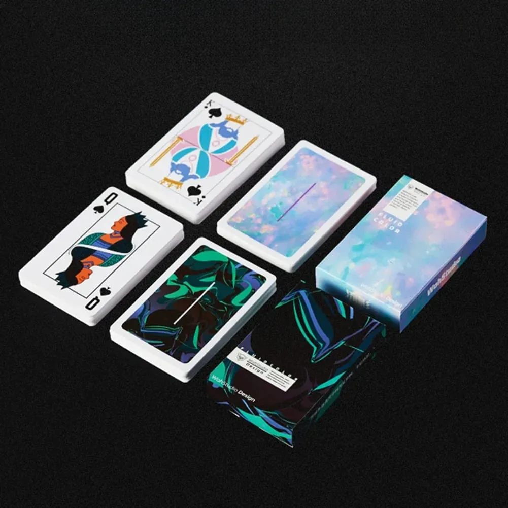 Conjunto de cartas de pôquer clássico criativo, jogo de festa essencial para reuniões, jogos de mesa, diversão festiva, durável e portátil
