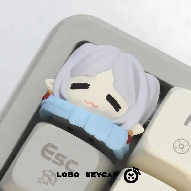 Anime Frieden Theme Series Single Keycap Personalized Resin Fern Cartoon Character Model Toy Mechanical Keyboard Esc Decor Gifts