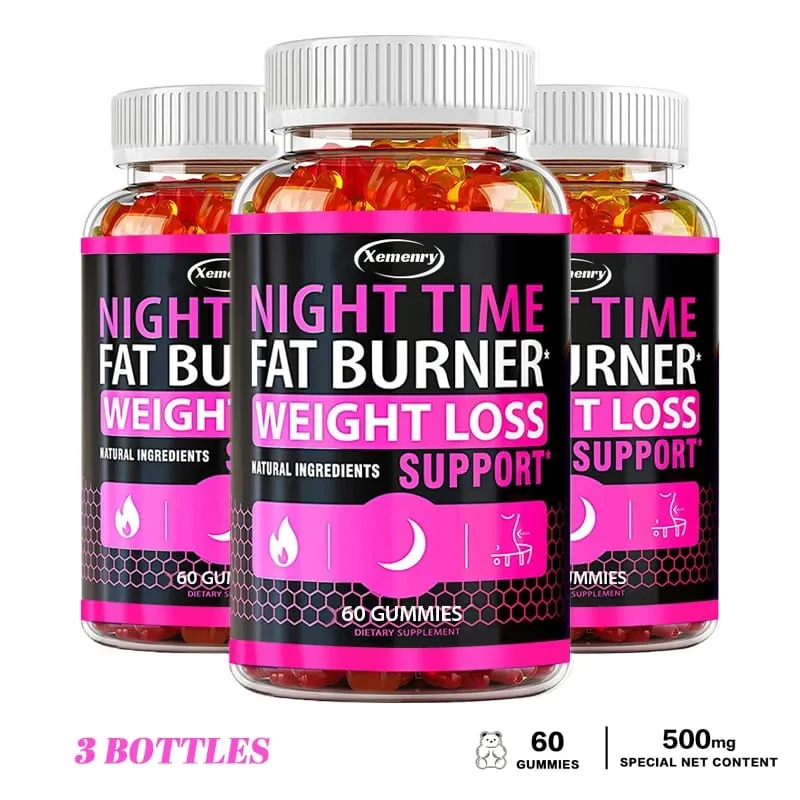 Gomas noturnas para queima de gordura - metabolismo de queima de gordura, impulsionando o controle de peso saudável