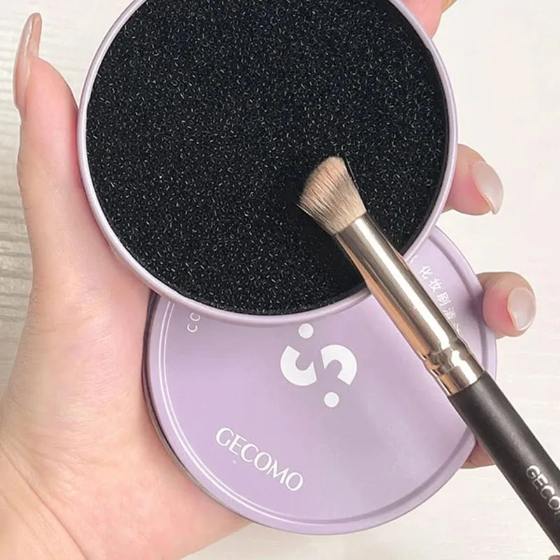 【M】Caixa de limpeza de pincéis de maquiagem, esponja de limpeza rápida, pincéis de sombra, limpeza a seco, lavagem cosmética, ferramenta de pó, acessórios de maquiagem