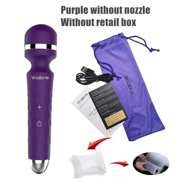Nalone rock poderoso clitóris vibrador usb recarga varinha mágica av vibrador massageador produto sexual brinquedos sexuais eróticos para mulher