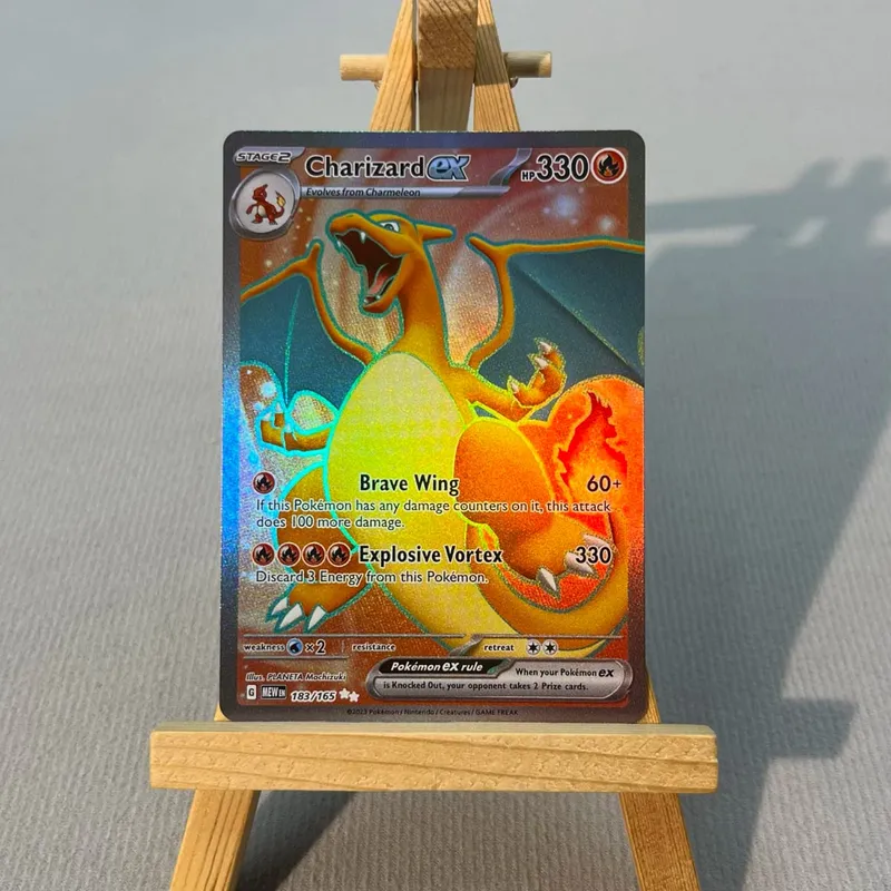 MEW PTCG13-003 Tcg proxy PKM Cards Charizard ex Bulbasaur Charmeleon Rare Collection Battle Toys Gifts for Hobbies home play