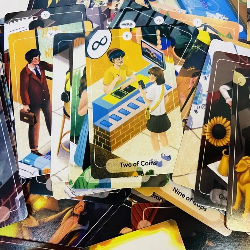 78 histórias cartas de tarô um 79 cartas baralho de tarô versão em inglês fortuna dizendo jogo de baralho de adivinhação para festa de família feminina