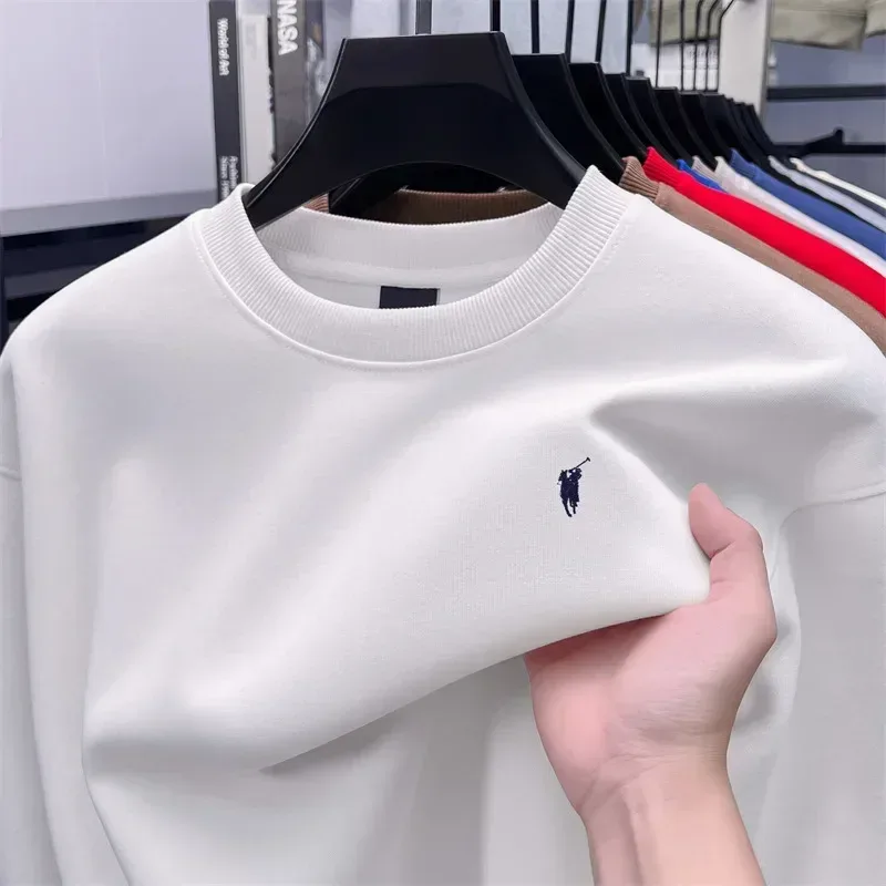 2026 Camiseta masculina casual de manga comprida com estampa de lazer, camiseta de lazer multifuncional de cor sólida, 2026