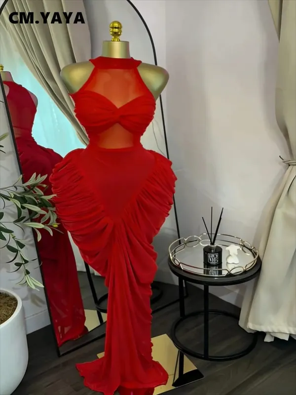 yaya feminino sem mangas retalhos ruched empilhados rendas até blusa maxi vestido longo férias na moda festa de aniversário vestidos — image 4