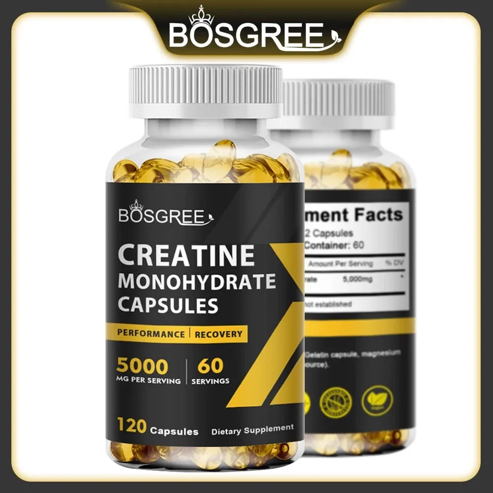 Cápsulas de Creatina Monohidratada | Comprimidos de creatina apoiam o desempenho do ganho muscular magro na recuperação do treino, suplementos de creatina