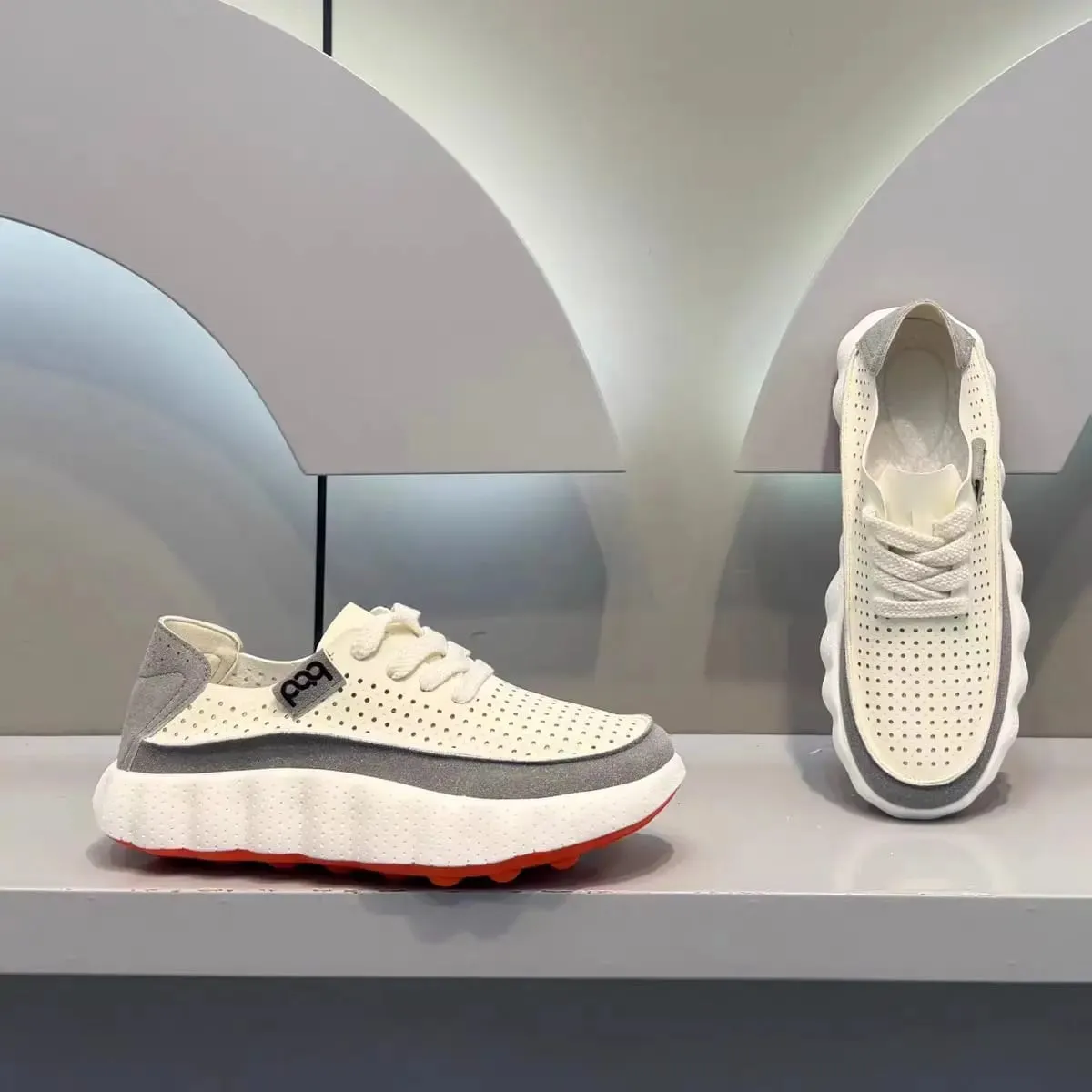 Novo verão dos homens tênis respirável tênis de corrida plataforma grossa sapatos casuais antiderrapante masculino caminhada ao ar livre calçado de corrida — image 8