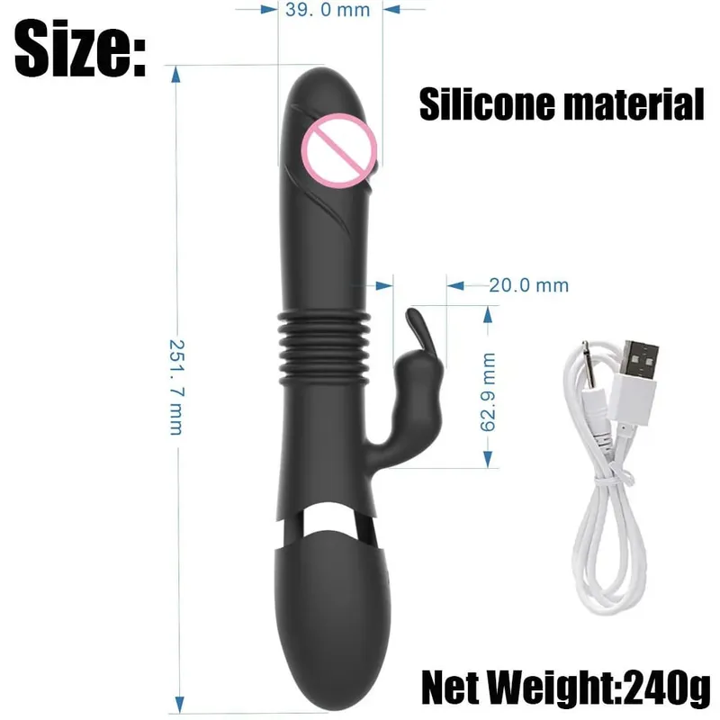Vibrador de coelho de silicone 3 em 1, ponto G, clitóris, contas anais, estimulador, 10 modos de impulso, brinquedo sexual vibratório para mulheres — image 8