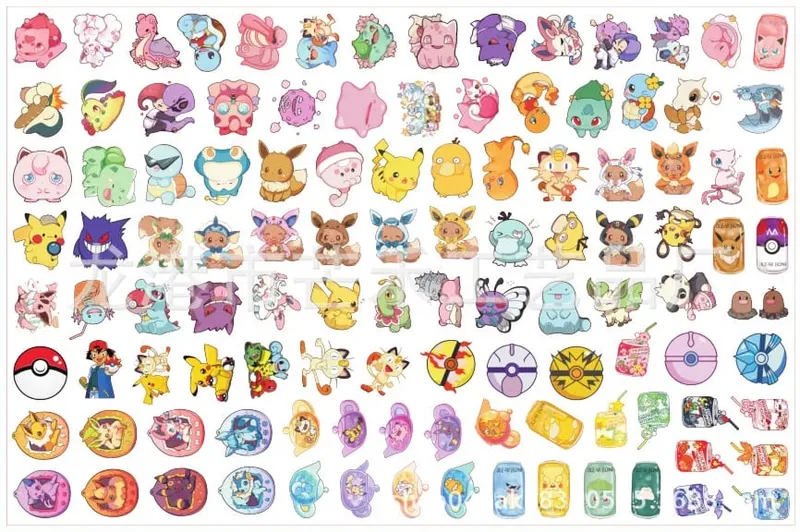 Pokemon Acrylic DIY Patch Kawaii Pendant Special-shaped Cutting Anime Cartoon Double-sided Printing Keychain Hairpin Material