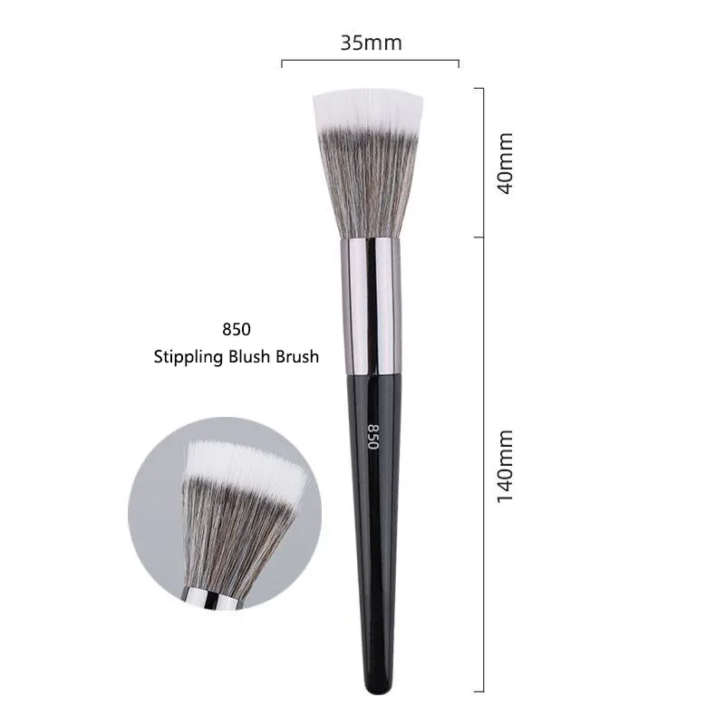 1pc pro pincéis de maquiagem fundação pó fã compõem escova contorno 3d pontilhado sombra corretivo ângulo sobrancelha sombra ferramentas