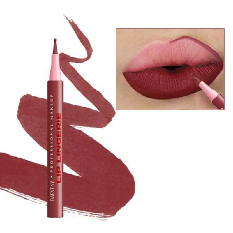 Lápis delineador labial fosco, à prova d'água, aplicação suave, hidratante à prova de manchas, altamente pigmentado, 6 cores, maquiagem para contorno labial