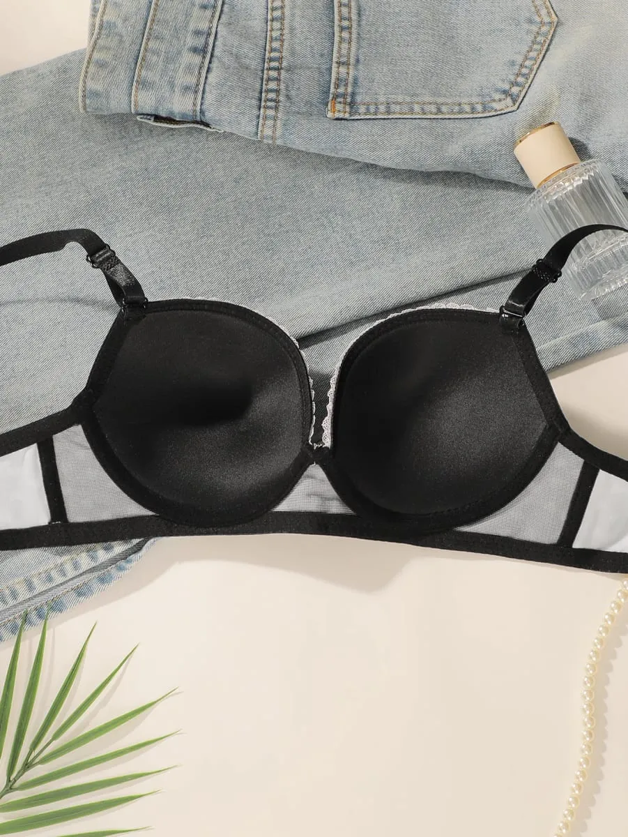 Venda quente 2 sutiãs padrão impresso sexy com push ups reunidos alças ajustáveis ​​conjunto de roupa interior a3122